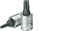 Insert de douille rouge 1/4" Gedore pour vis Torx internes TX40