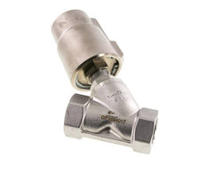 G1'' PTFE 16bar NO Vanne à siège incline Acier inoxydable/laiton AL2