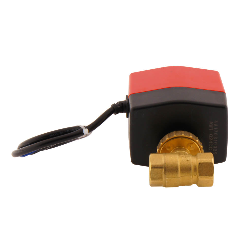 Vanne à bille electrique BW2 1/2'' 2 voies 24V AC 3 points