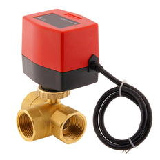 Vanne à bille electrique BW3 1'' 3 voies 24V AC 3 points