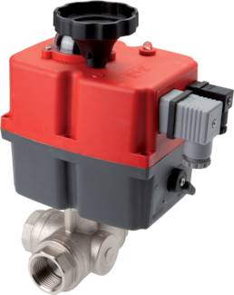 G1-1/4'' L-port 24-240V AC/DC Fail-Safe 3-Way Acier inoxydable Vanne à bille