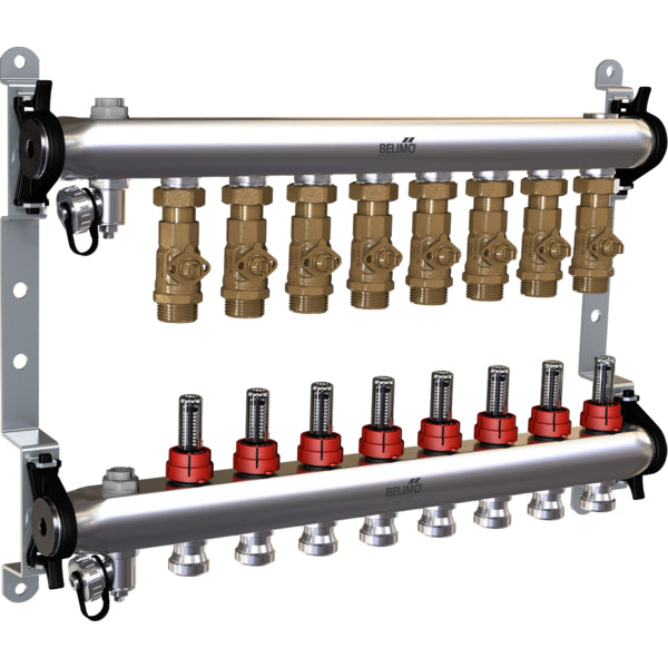 Manifold Belimo 8 X Vannes De Zone 24VAC/DC 75s 2-10V 1Nm IP40 Borne EM-ECQ-08F/CQ24A-SR-T