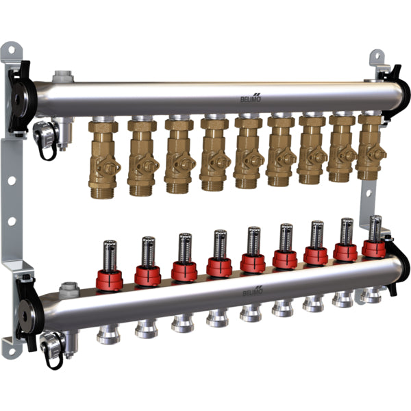 Manifold Belimo 9 X Vannes De Zone 24VAC/DC 75s 0-10V 1Nm IP40 EM-ECQ-09F/CQ24A-SZ