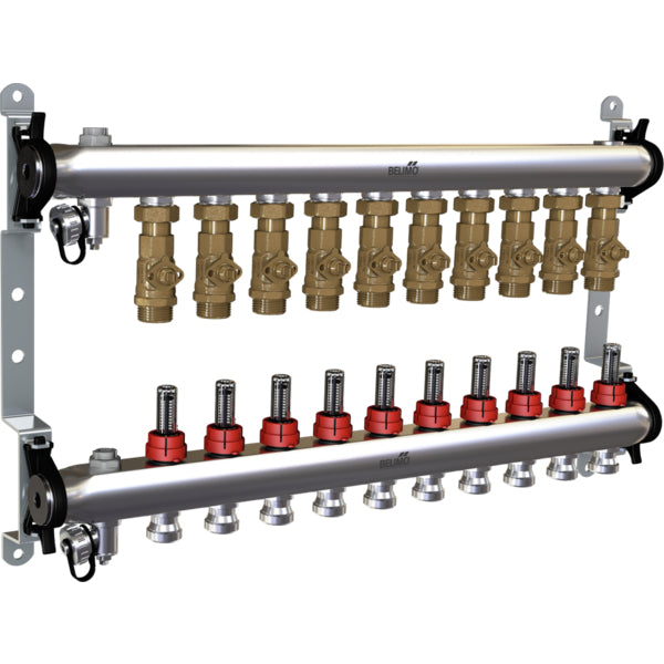 Manifold Belimo 10 X Vanne De Zone 24VAC/DC 75s 2-10V 1Nm IP40 Borne EM-ECQ-10F/CQ24A-SR-T