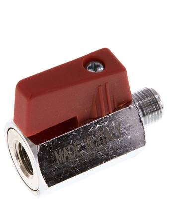 Mâle vers femelle G 1/8 pouce 2 voies Mini vanne à bille en laiton 15 Bar