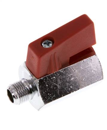 Mâle vers femelle G 1/8 pouce 2 voies Mini vanne à bille en laiton 15 Bar