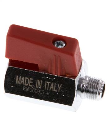 Mâle vers femelle G 1/8 pouce 2 voies Mini vanne à bille en laiton 15 Bar