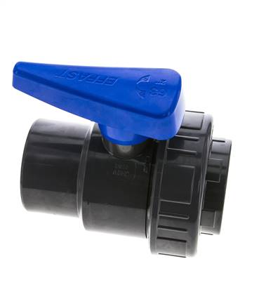 Robinet à boisseau sphérique PVC 2 voies Union Simple Rp 2'' EPDM