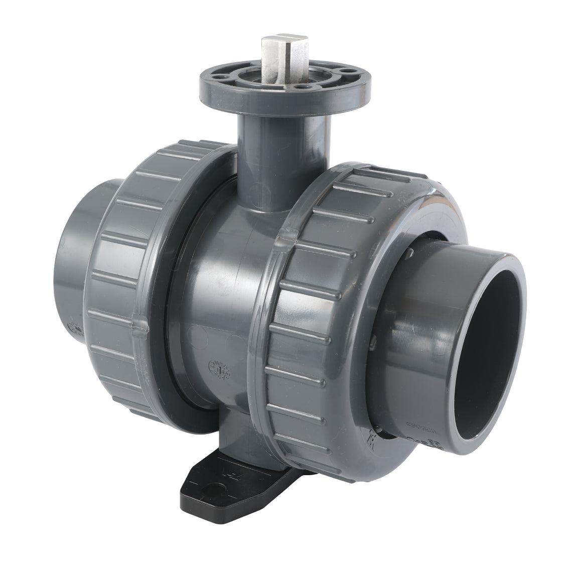 63mm Vanne À Boule PVC 2 Voies ISO-Top Socket - 614 - VDL