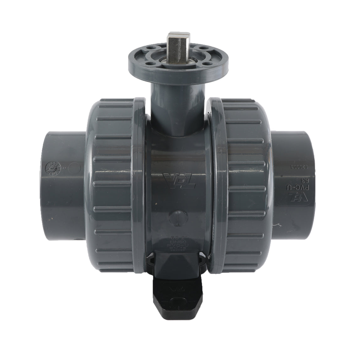 63mm Vanne À Boule PVC 2 Voies ISO-Top Socket - 614 - VDL