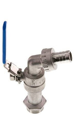 Robinet à boisseau sphérique à 2 voies en acier inoxydable de 3/4 pouce G
