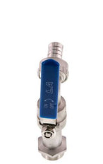 Robinet à boisseau sphérique à 2 voies en acier inoxydable de 3/4 pouce G