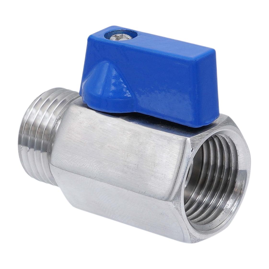 G 1/2'' M/F Vanne À Bille Mini En Acier Inoxydable 69 Bar PTFE - TamesonPRO 1113-012-MF