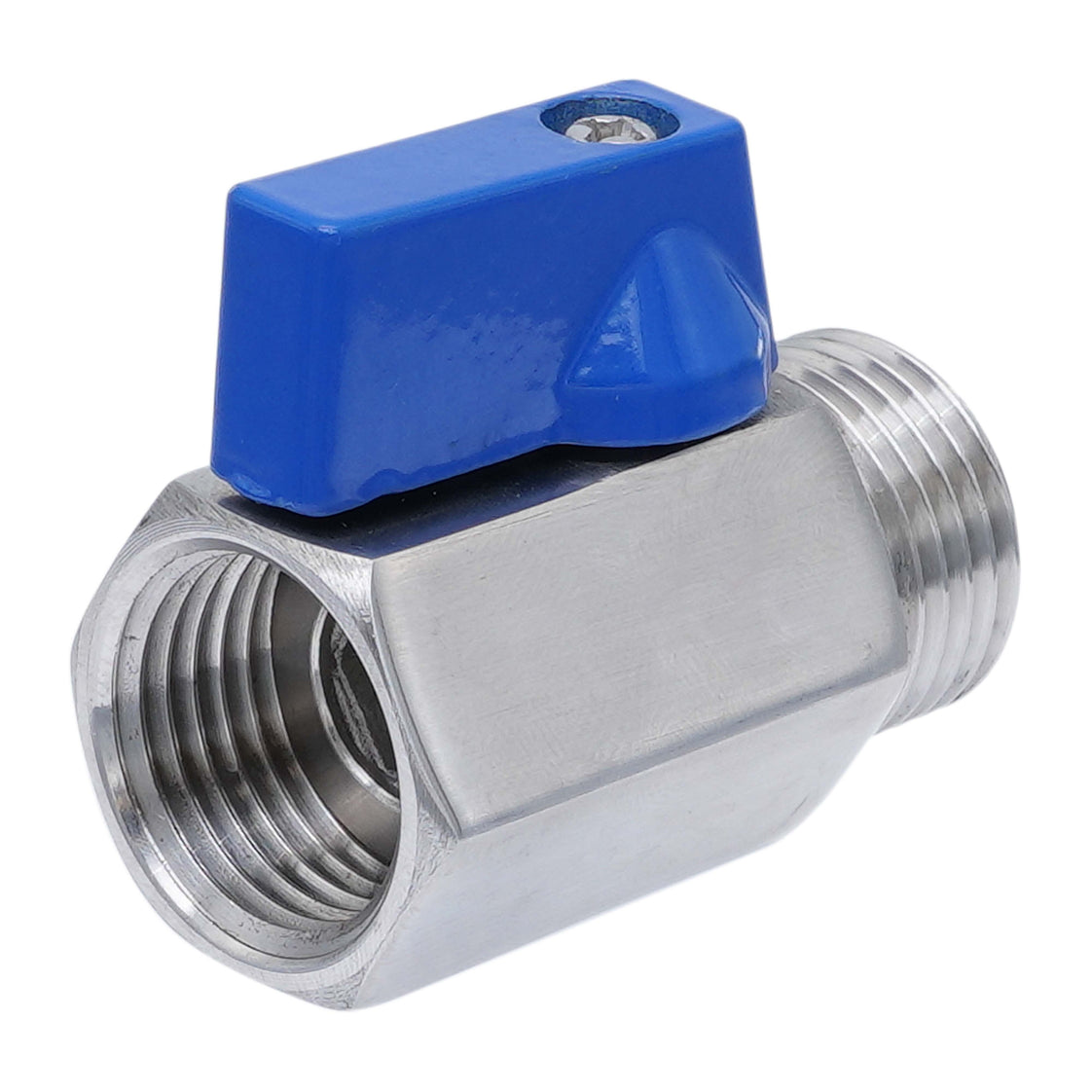 G 3/4'' M/F Vanne À Bille Mini 2 Voies En Acier Inoxydable 69 Bar PTFE - TamesonPRO 1113-034-MF