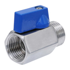 G 3/4'' M/F Vanne À Bille Mini 2 Voies En Acier Inoxydable 69 Bar PTFE - TamesonPRO 1113-034-MF