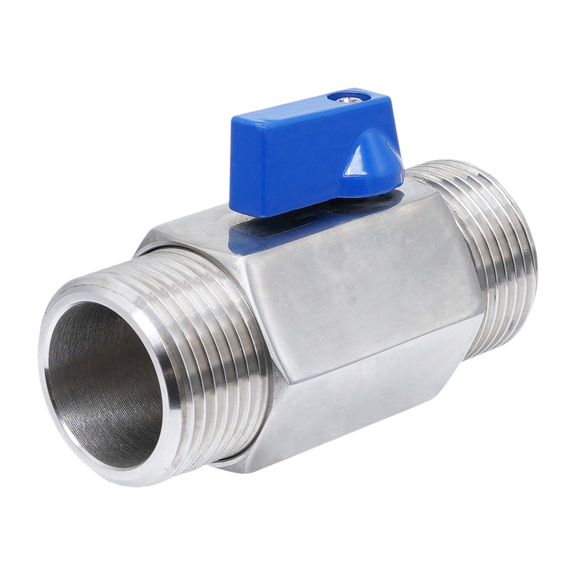 G 1/2'' M/M Vanne À Bille Mini 2 Voies Acier Inoxydable 69 Bar PTFE - TamesonPRO 1113-012-M