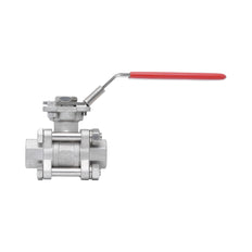 Rp 3/8'' Vanne à bille 2 voies 3 pièces en acier inoxydable 69 bar RTFE ISO-Top F03/F04 - TamesonPRO 1121-038