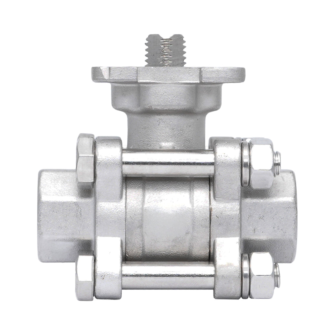 Rp 1/2'' Vanne à bille 2 voies 3 pièces en acier inoxydable 69 bar RTFE ISO-Top F03/F04 - TamesonPRO 1121-012