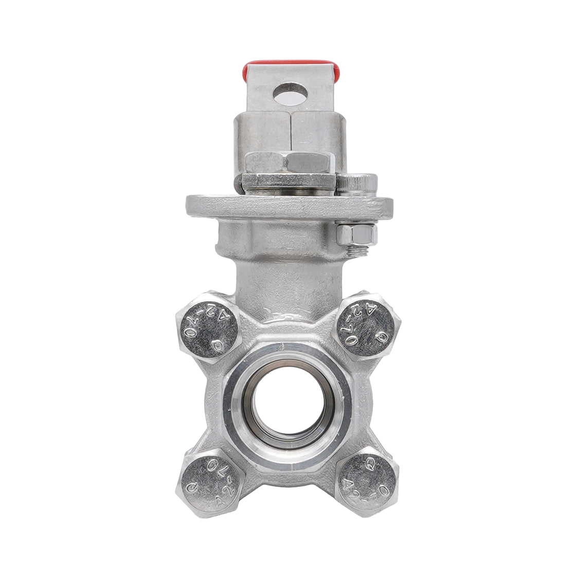 Rp 1/4'' Vanne à bille 2 voies 3 pièces en acier inoxydable 69 bar RTFE ISO-Top F03/F04 - TamesonPRO 1121-014