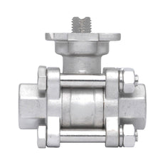 Rp 1/4'' Vanne à bille 2 voies 3 pièces en acier inoxydable 69 bar RTFE ISO-Top F03/F04 - TamesonPRO 1121-014