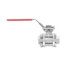 Rp 3/8'' Vanne à bille 2 voies 3 pièces en acier inoxydable 69 bar RTFE ISO-Top F03/F04 - TamesonPRO 1121-038
