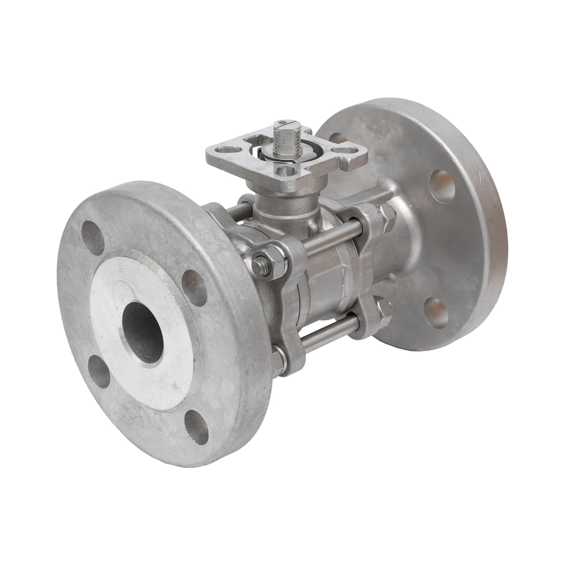 DN15 PN40 Vanne À Bille Flanquée En Acier Inoxydable À 3 Pièces 2 Voies PTFE ISO-Top F03/F04 - TamesonPRO 1124-015