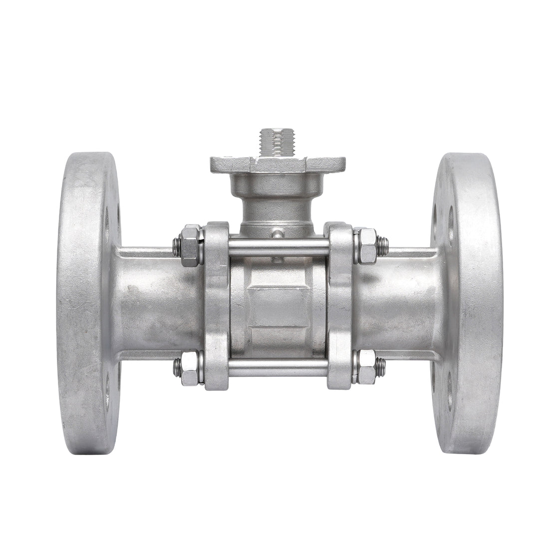 DN15 PN40 Vanne À Bille Flanquée En Acier Inoxydable À 3 Pièces 2 Voies PTFE ISO-Top F03/F04 - TamesonPRO 1124-015