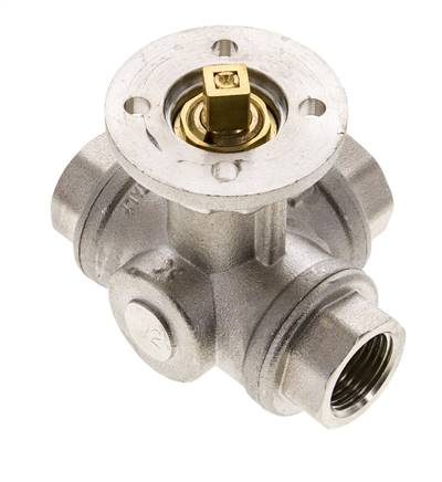 Robinet à boisseau spherique 3 voies en T G1/2'', laiton ISO-Top 40bar - BL3BAT