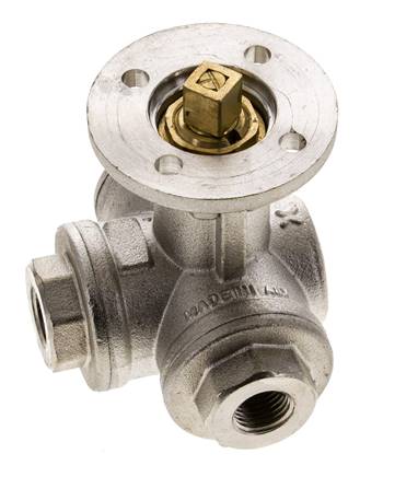 Robinet à boisseau spherique 3 voies en T G1/4'' en laiton ISO-Top 40bar - BL3BAT