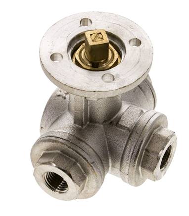 Robinet à boisseau spherique 3 voies en T G1/4'' en laiton ISO-Top 40bar - BL3BAT