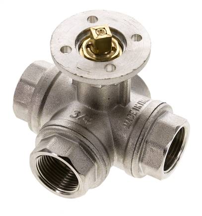 Robinet à boisseau spherique 3 voies en T G3/4'' en laiton ISO-Top 40bar - BL3BAT