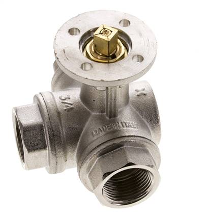 Robinet à boisseau spherique 3 voies en T G3/4'' en laiton ISO-Top 40bar - BL3BAT