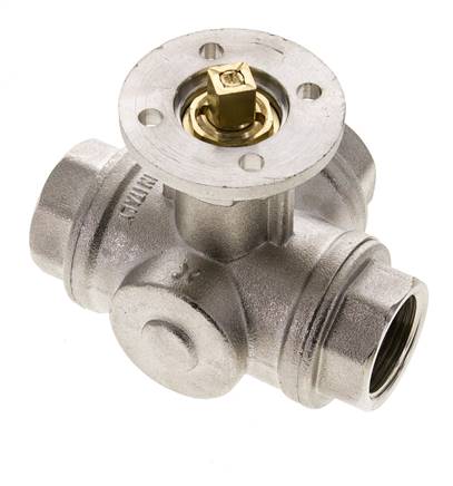 Robinet à boisseau spherique 3 voies en T G3/4'' en laiton ISO-Top 40bar - BL3BAT