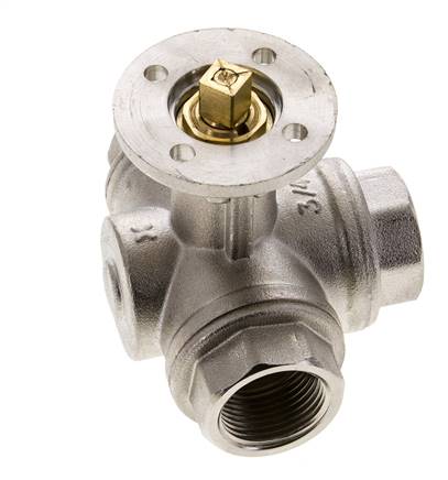 Robinet à boisseau spherique 3 voies en T G3/4'' en laiton ISO-Top 40bar - BL3BAT