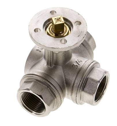 Robinet à boisseau spherique 3 voies en T G3/4'' en laiton ISO-Top 40bar - BL3BAT