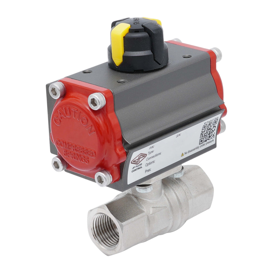 Vanne À Bille Pneumatique G1/4'' Laiton Fermeture Par Ressort