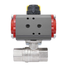 Vanne À Bille Pneumatique G1/4'' Laiton Fermeture Par Ressort