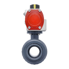 50mm Vanne À Bille Pneumatique PVC À Deux Voies Fermeture Par Ressort