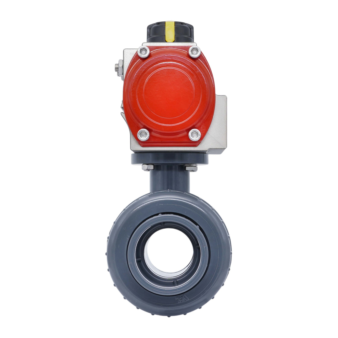 50mm Vanne À Bille Pneumatique PVC À Deux Voies Ouverture Par Ressort