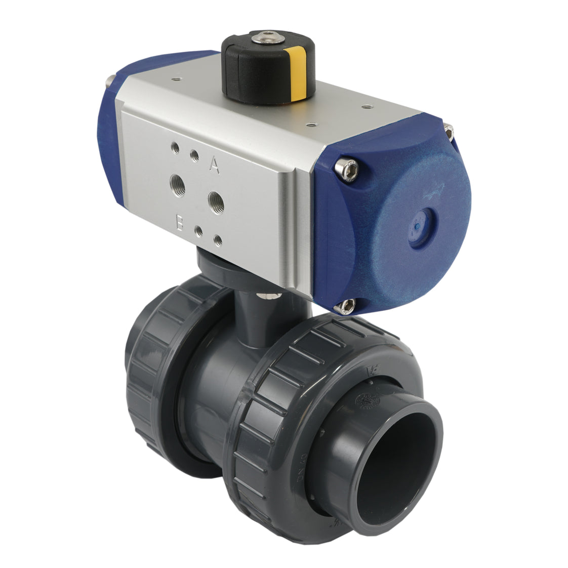 Robinet à boisseau sphérique pneumatique à double effet en PVC 32mm - VDL