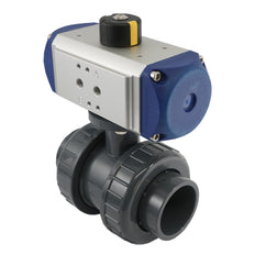 Robinet à boisseau sphérique pneumatique à 2 voies 50mm en PVC fermé par ressort - VDL