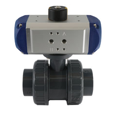 Robinet à boisseau sphérique pneumatique à double effet en PVC 32mm - VDL