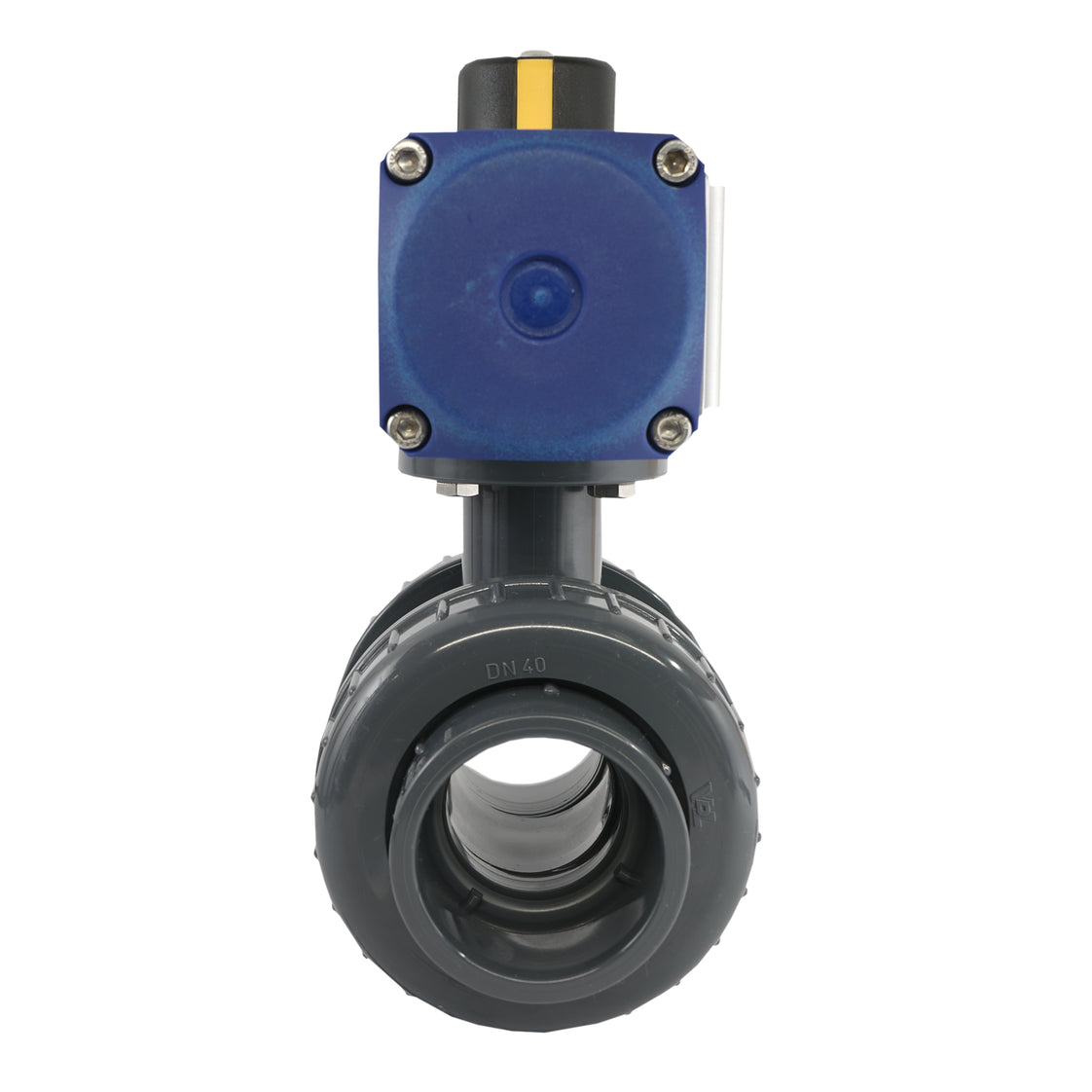 Vanne à bille pneumatique à 2 voies en PVC 32mm ouverte par ressort - VDL