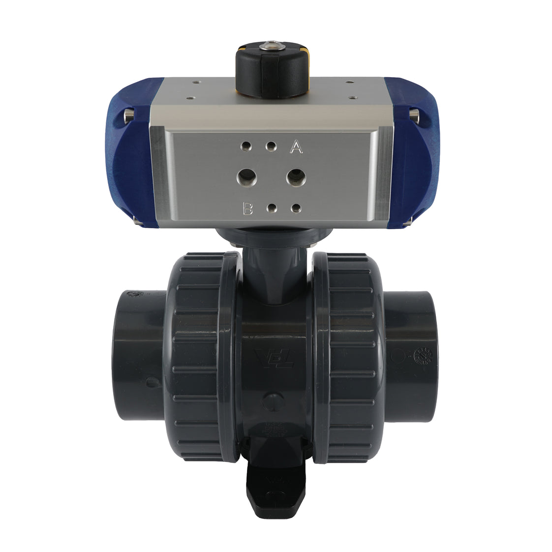 63mm Vanne À Boule Pneumatique En PVC À 2 Voies Ressort Ouvert - VDL