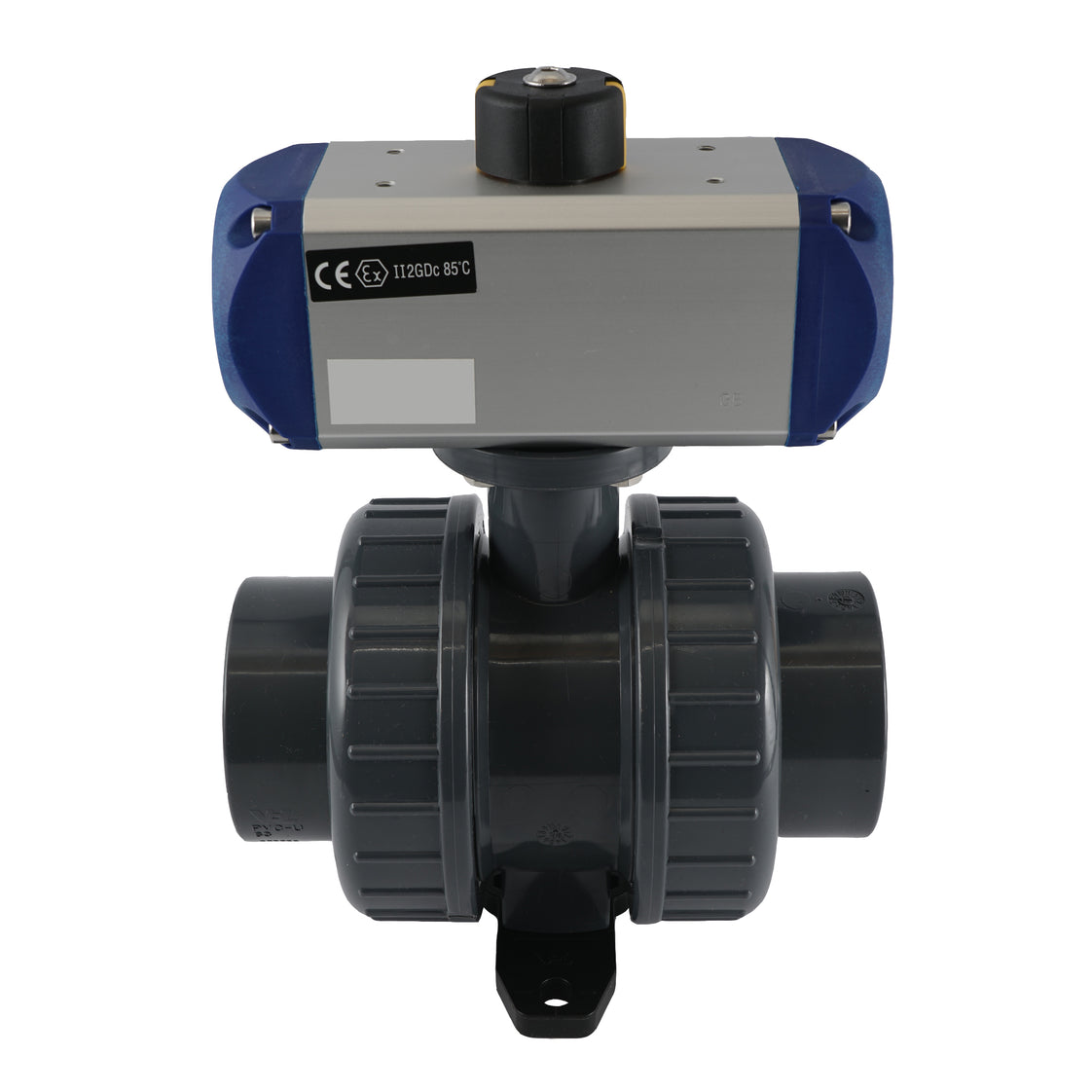 63mm Vanne À Boule Pneumatique En PVC À 2 Voies Ressort Ouvert - VDL
