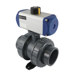 63mm Vanne À Boule Pneumatique En PVC À 2 Voies Ressort Ouvert - VDL