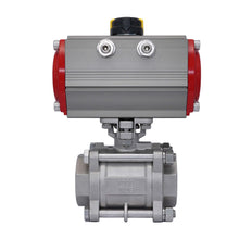 Vanne À Bille Pneumatique G4'' Acier Inoxydable Ouverture Par Ressort