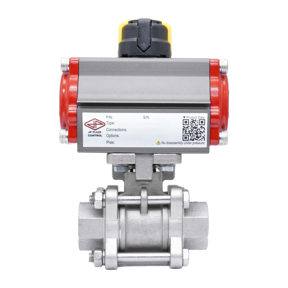 Vanne À Bille Pneumatique G1 1/4'' Acier Inoxydable Fermeture Par Ressort