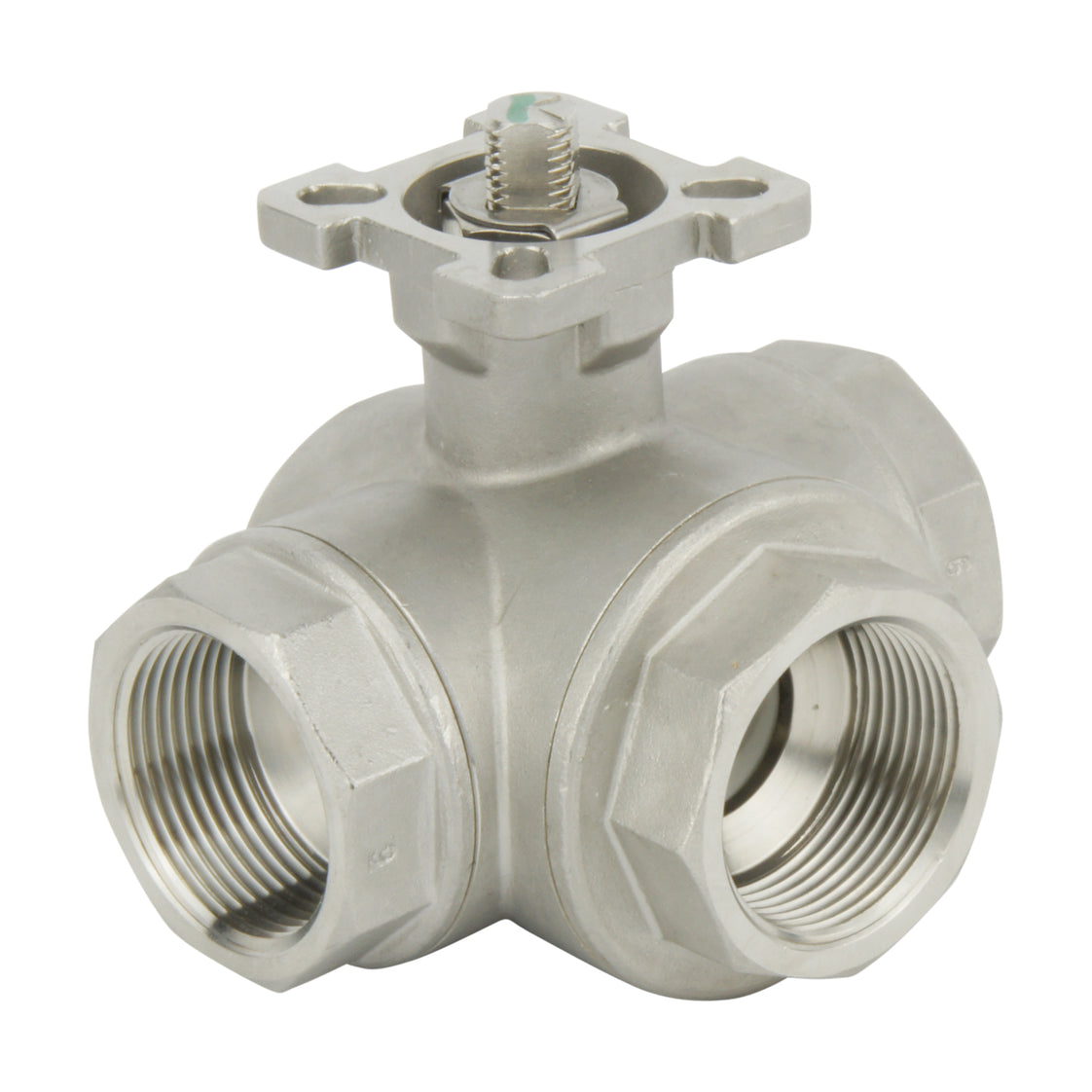 G3'' Vanne À Bille Pneumatique À 3 Voies En Acier Inoxydable Double Effet - BL3SA