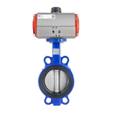 Vanne Papillon Pneumatique DN80 (3 Pouce) Lug Fonte Acier Inoxydable NBR Double Effet